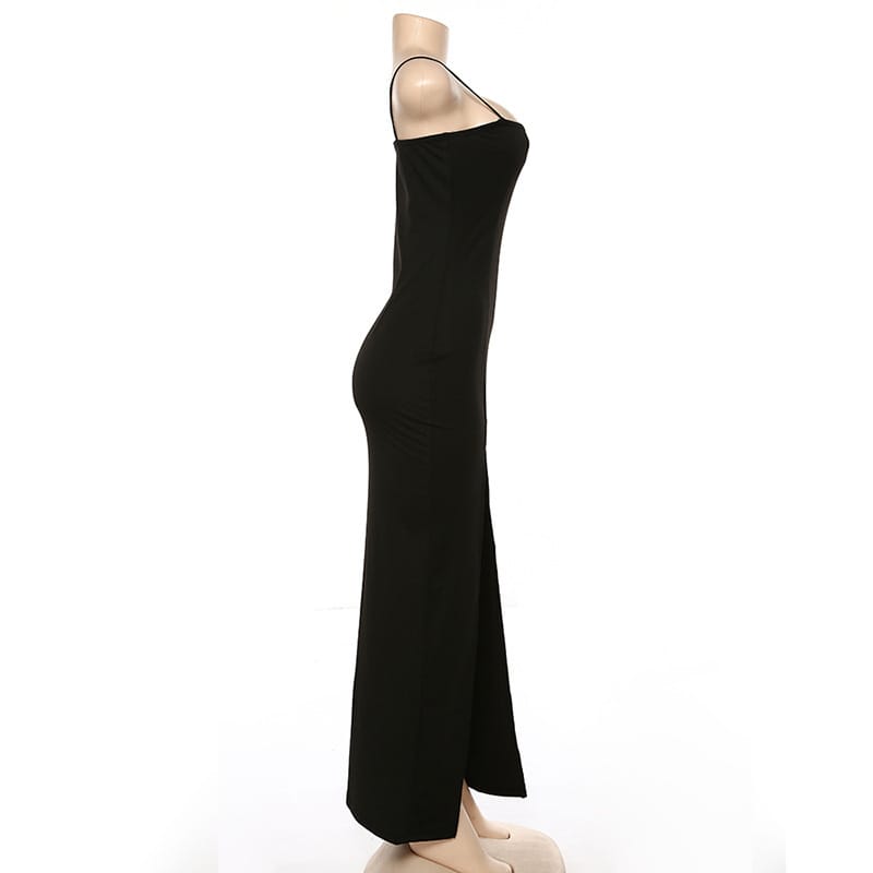 Vestido dama largo Sirena escote recto