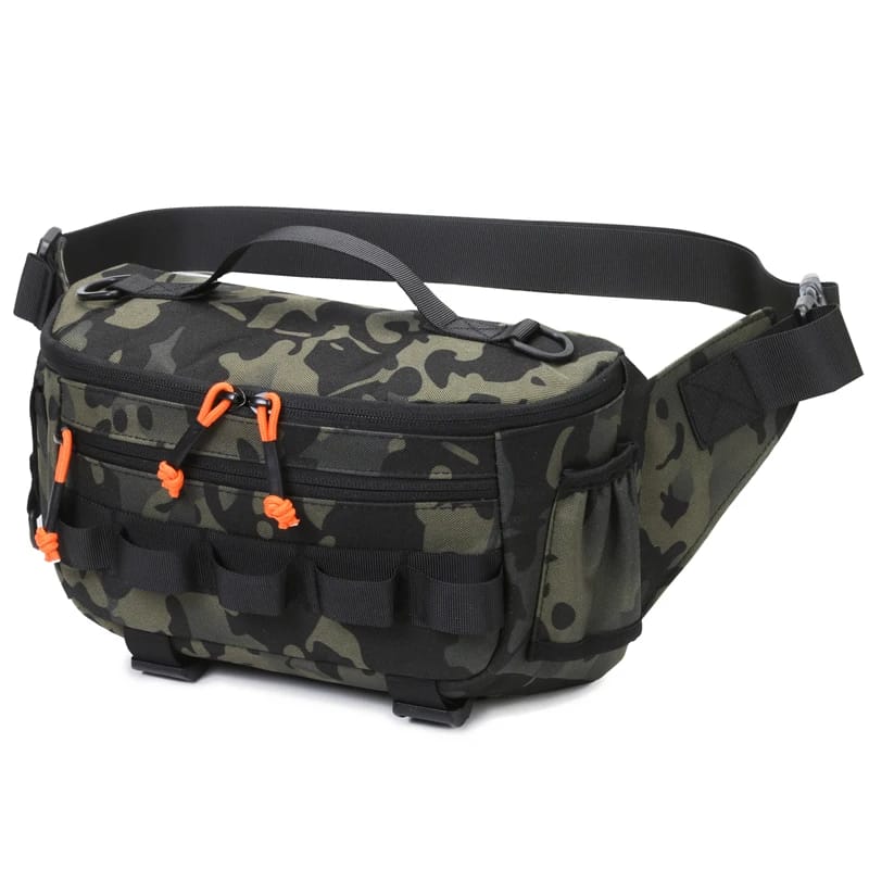 Riñonera táctica de pesca multicapa. Ideal para actividades al aire libre, viajes, deportes y senderismo. Puede usarse como bolso de hombro para guardar accesorios de pesca.