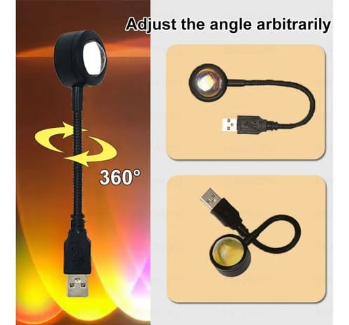 Lámpara Proyectora Atardecer USB 7 COLORES