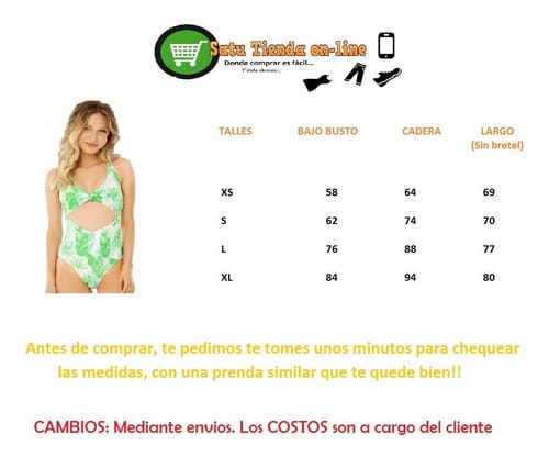 Bikini dama entero con hojas panza abierta