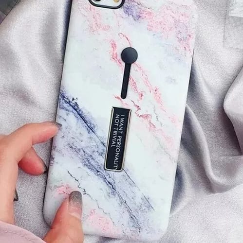 iPhone 7 Plus iPhone 8 Plus soporte marmol Fucsia