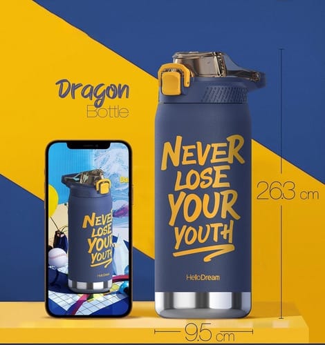 Botella deportiva Terminca 1,1 Lts Hello dreams