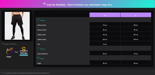 Short hombre con calentador largo Eco