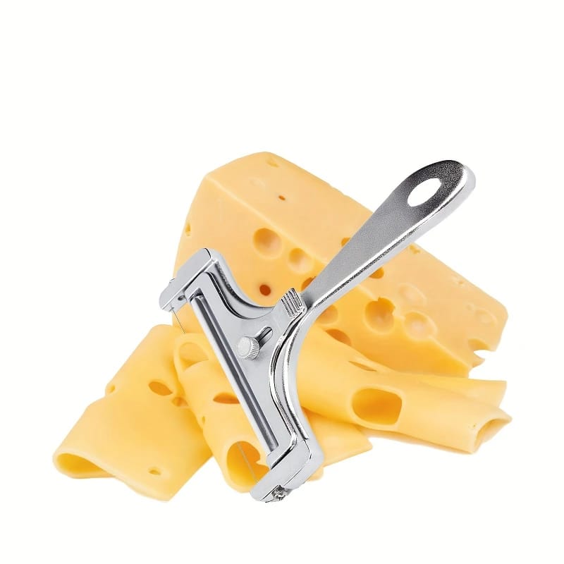 Cortador de Queso de Acero Inoxidable 304, ajustable en grosor (0.5-10mm) para lograr rebanadas perfectas en todo momento.