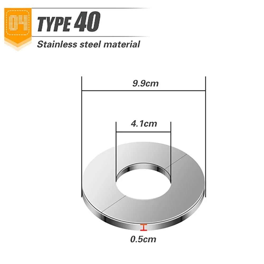 Tapa decorativa autoadhesiva de acero inoxidable para grifo, ducha o caño. Acabado cromado. Accesorio de pared para baño y cocina.
