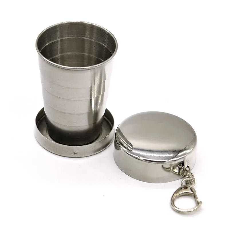 Vaso Plegable Telescópico Acero Inoxidable Aventurero