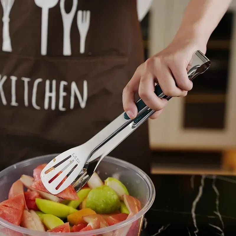Pinza De Cocina Acero Inoxidable Multiuso Para Carne Y Ensalada