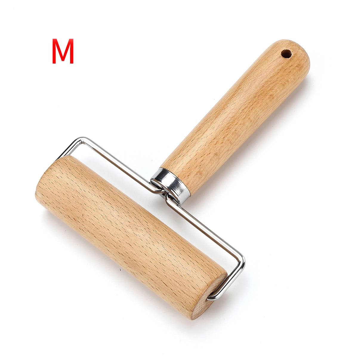 Rodillo de amasar de madera para repostería, ideal para estirar masas de tortas, pizzas, panqueques y galletas. Un utensilio esencial para tu cocina.