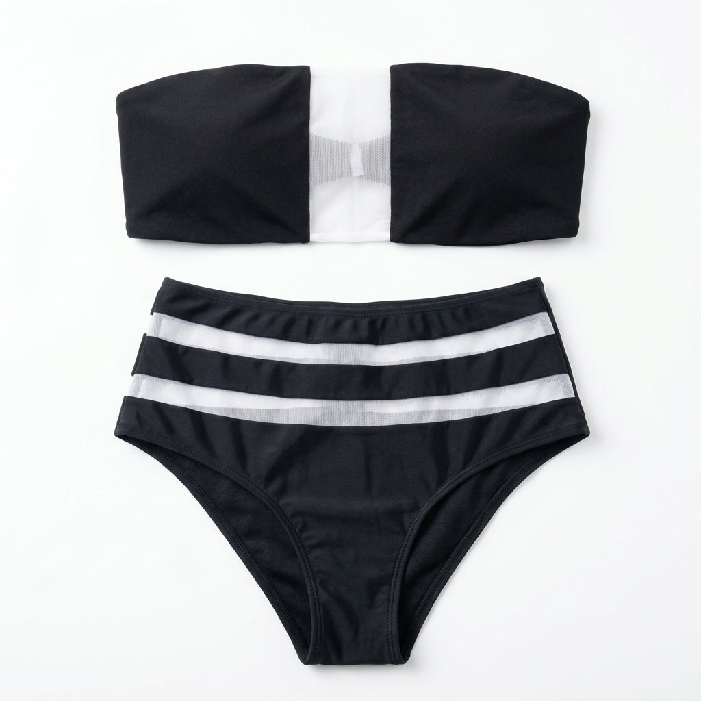 Bikini Sexy de Mujer con transparencia Bandeau