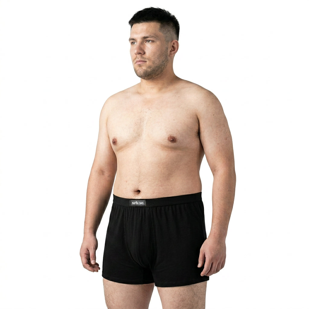 Boxer Hombre Talles Grandes Tiro Alto Modal Bambú Antibacterial Calce Holgado Entrepierna Profunda hasta 150kg.