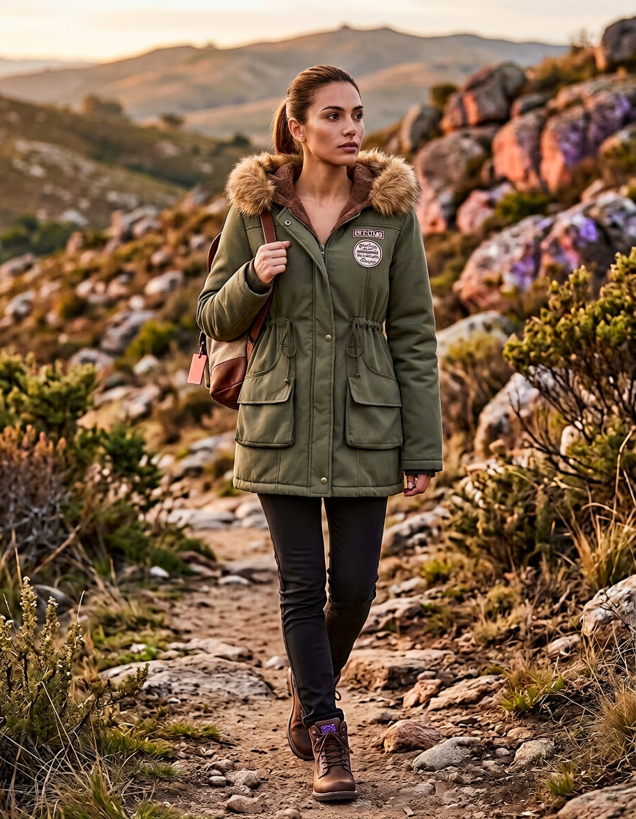 Parka dama polyester