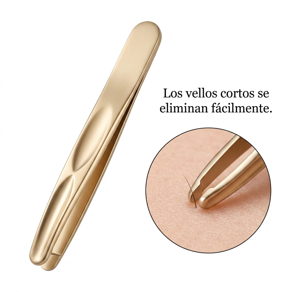 Premium Round Head Tweezers for Eyebrow & Facial Hair Removal Seamless Clips Short Hair Precision Beard Clip