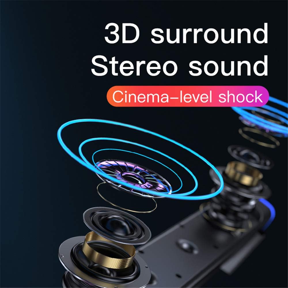Altavoz gamer Bluetooth estilo barra con luces RGB