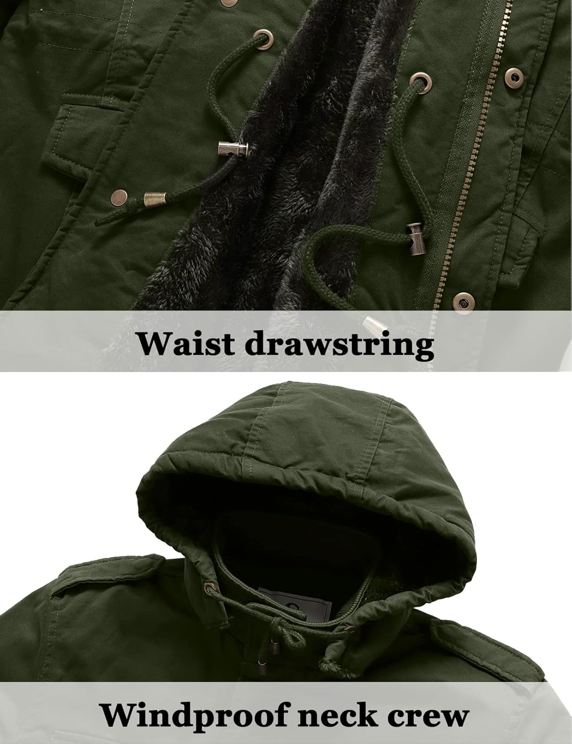 Campera hombre Ouiuxc parka tela forrada