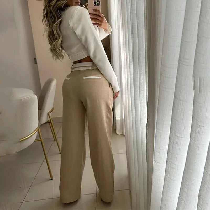 Conjunto dama pantalon oxford y camisa corta