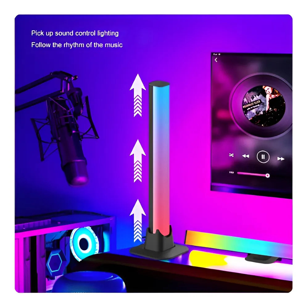 Luces RGB, luz de ritmo, luz de inducción creativa, sensor humano recargable