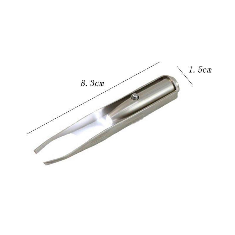 Pinza de cejas con luz