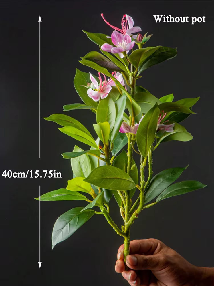 Planta sintética con flores Ficus Magnolia