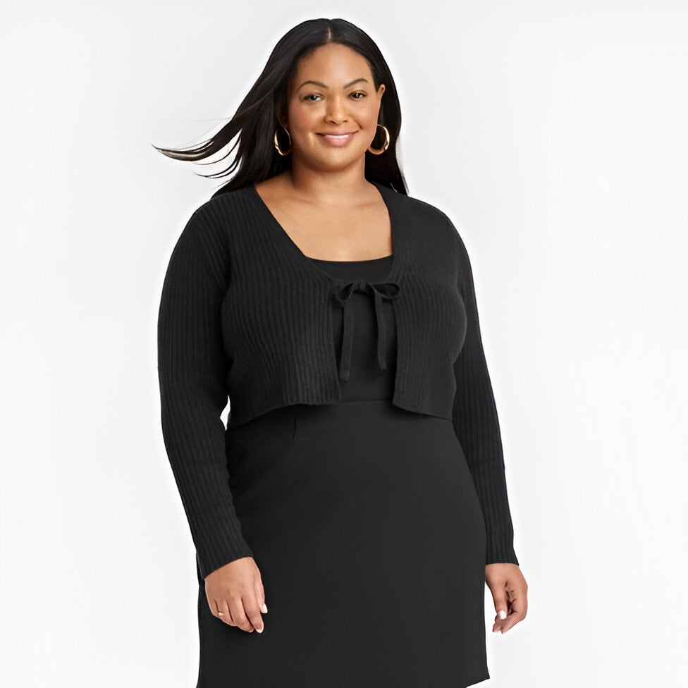Saco dama Ava Viv hilo corto Plus Size de atar
