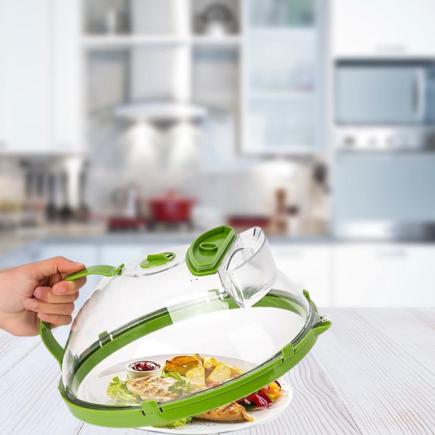 Tapa Cubreplatos para microondas mantiene la humedad