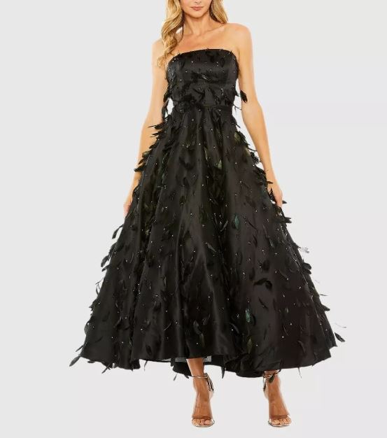 Vestido dama Mac Dugal Plumas