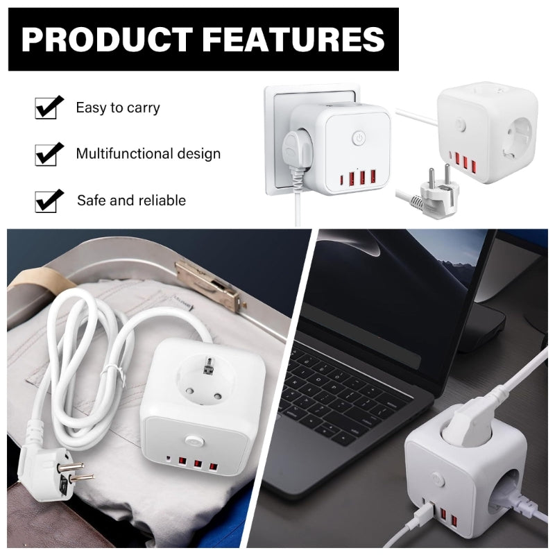 Zapatilla adaptador Lencent con usb