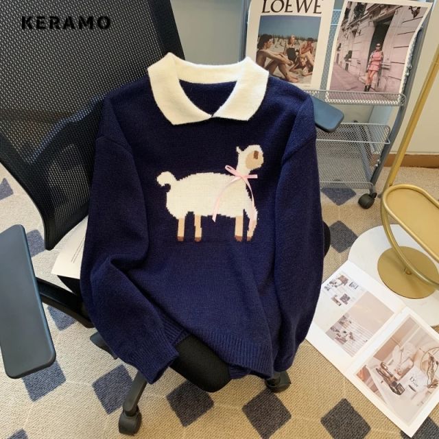 Buzo dama hilo oveja
