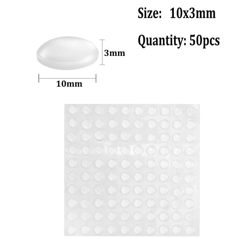 100~10PCS Door Stops Self adhesive Silicone Rubber Pads Cabinet Bumpers Rubber Damper Buffer Cushion Furniture Hardware