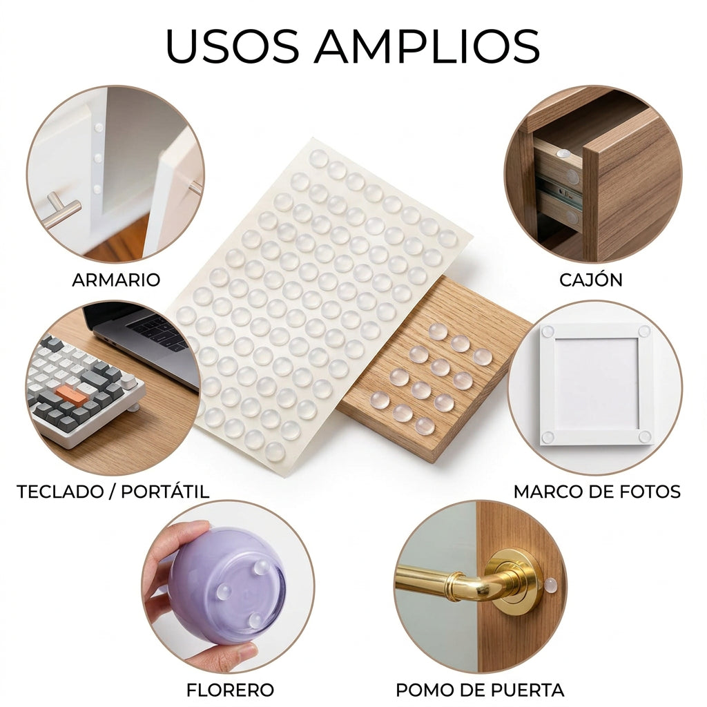 100~10PCS Door Stops Self adhesive Silicone Rubber Pads Cabinet Bumpers Rubber Damper Buffer Cushion Furniture Hardware