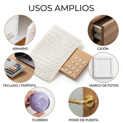 100~10PCS Door Stops Self adhesive Silicone Rubber Pads Cabinet Bumpers Rubber Damper Buffer Cushion Furniture Hardware