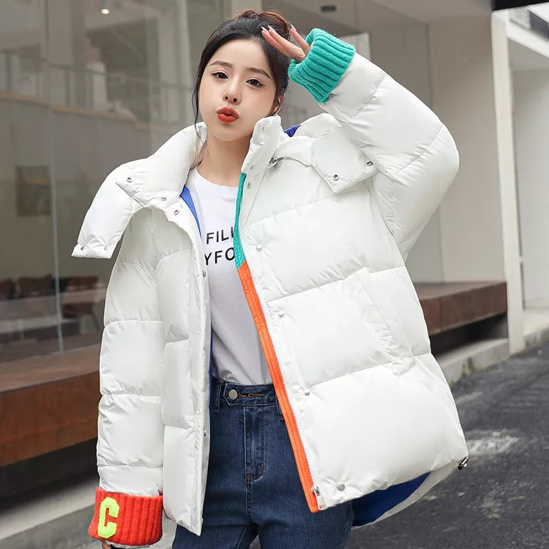 Campera dama con mangas de lana C