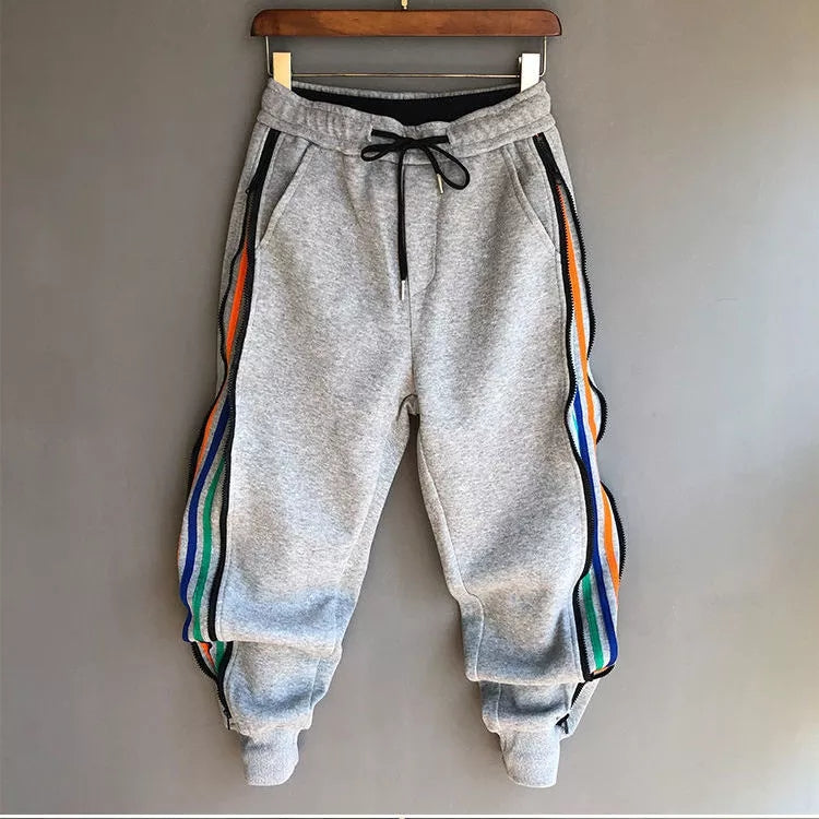 Deportivo Algodón cierre lateral con rallas de colores