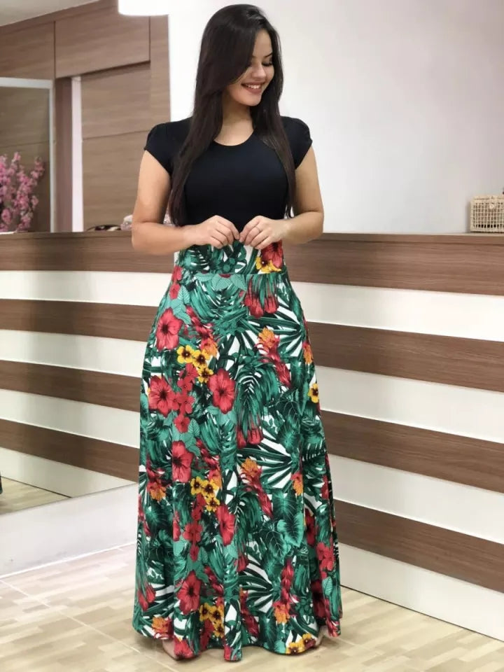 Maxivestido de algodón