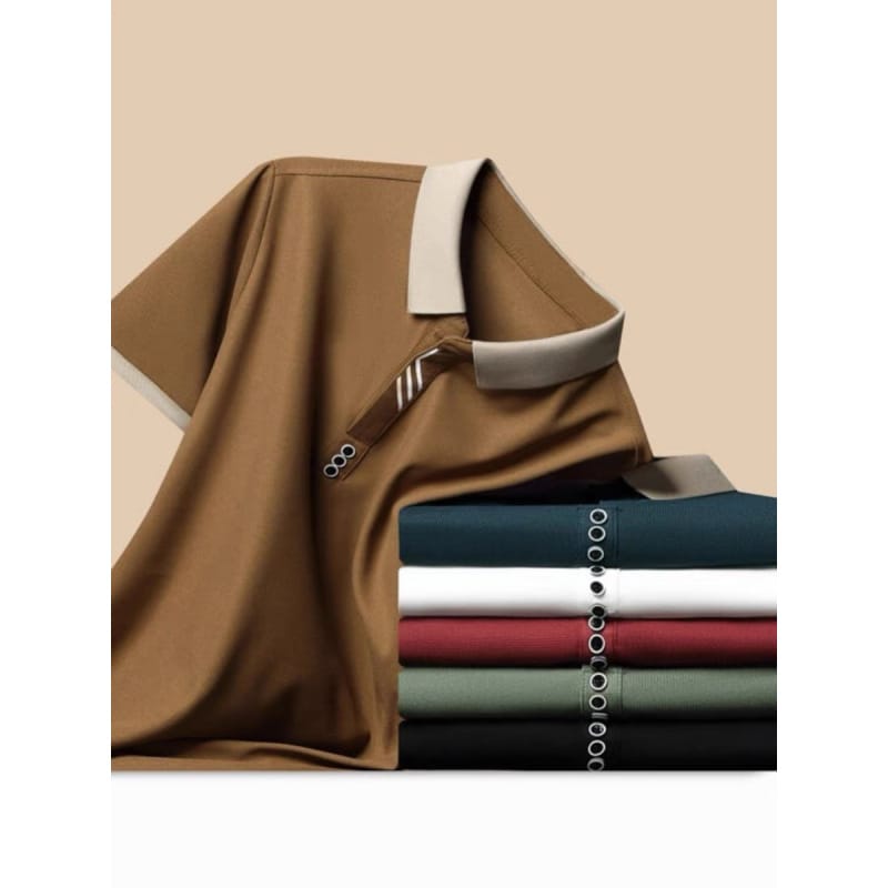 Remera hombre MC tipo polo texturizada