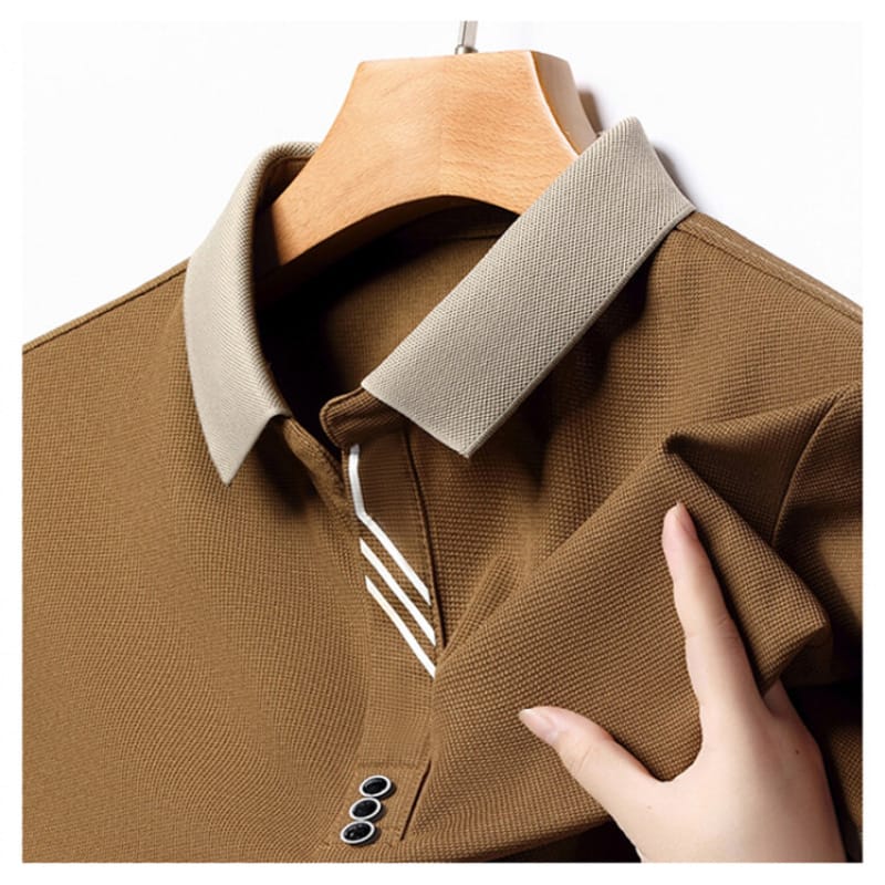 Remera hombre MC tipo polo texturizada