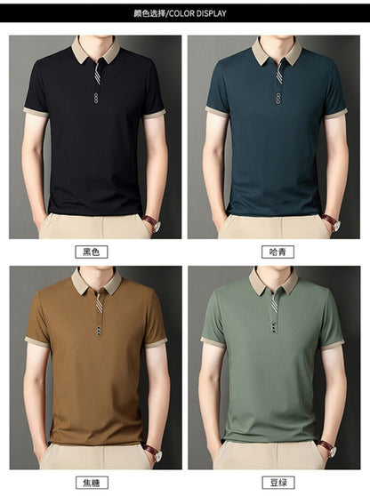 Remera hombre MC tipo polo texturizada