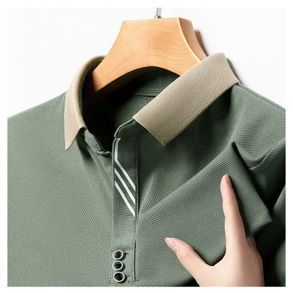 Remera hombre MC tipo polo texturizada