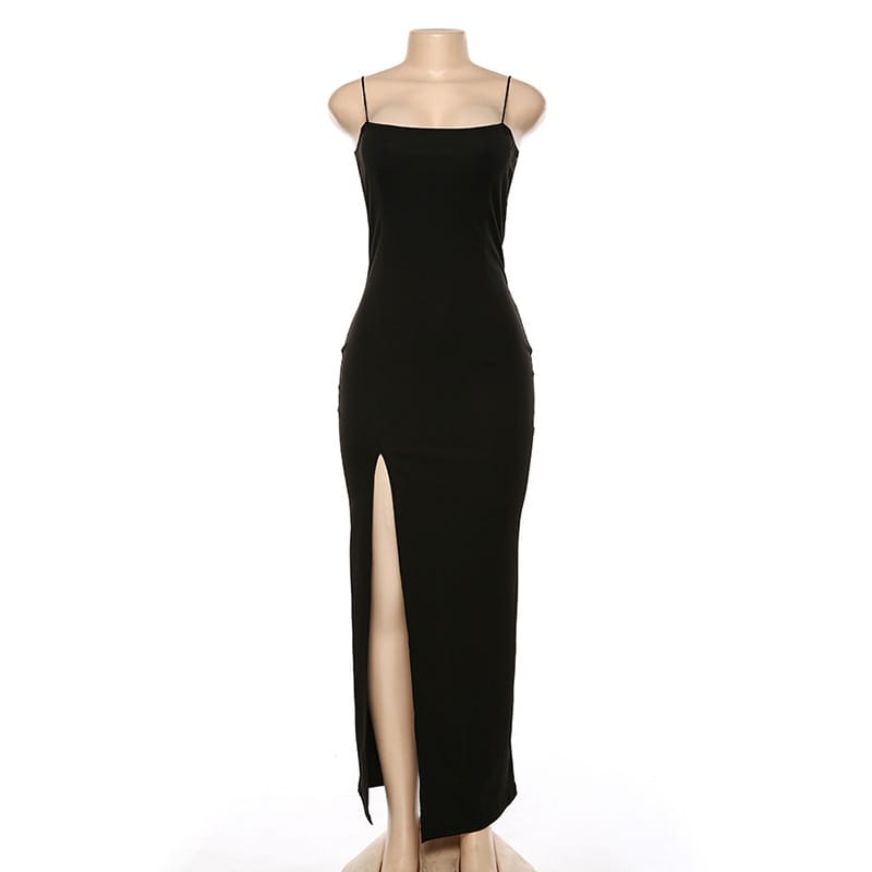 Vestido dama largo Sirena escote recto