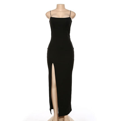 Vestido dama largo Sirena escote recto