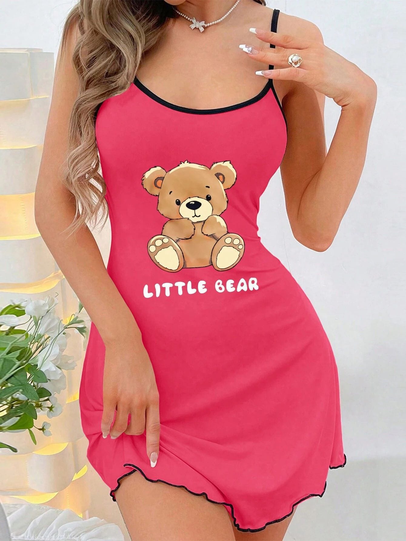 Pijama dama babydoll make up