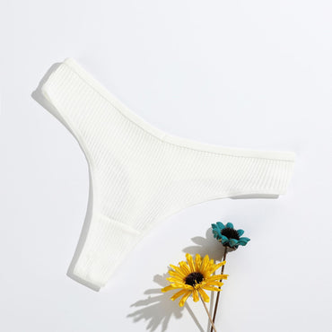 Tanga dama textura rayada pasteles set x 5