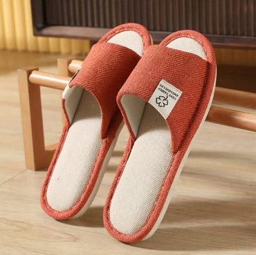 Pantuflas transpirables algodón y lino