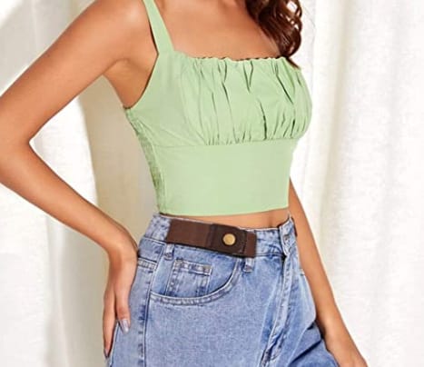 Cinturón invisible, jeans elásticos, diseño simple y elegante colores disponibles 