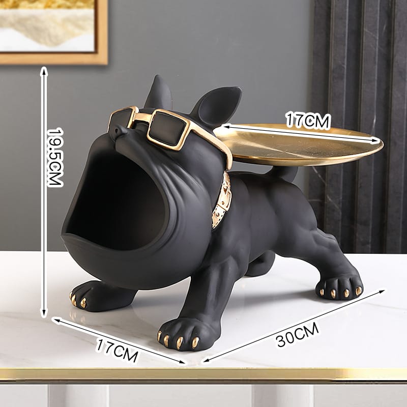Bandeja de almacenamiento perro - Bandeja de perro de la boca grande 550 negros