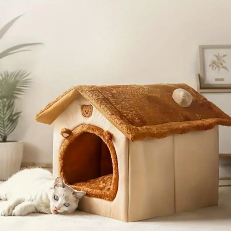 Cama de gato diseño casita