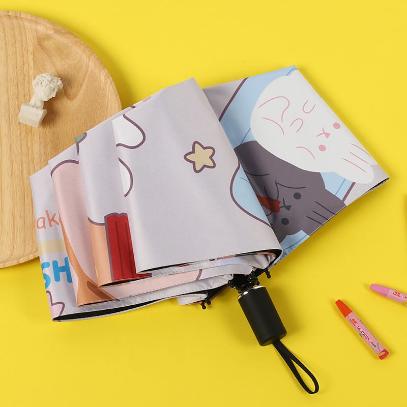 Paraguas automático protección UV estampado lindos gatitos