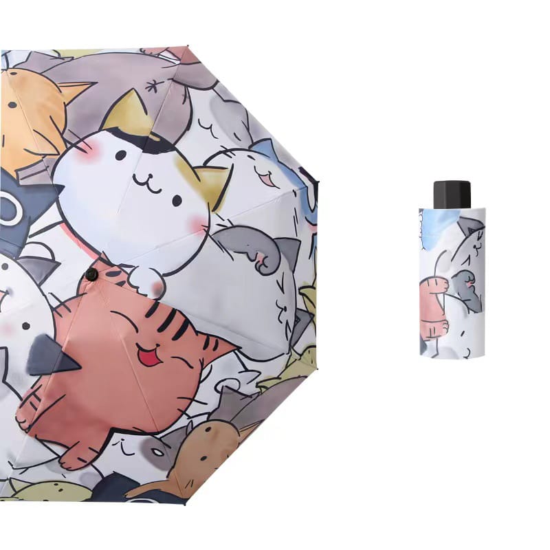 Paraguas automático protección UV estampado lindos gatitos