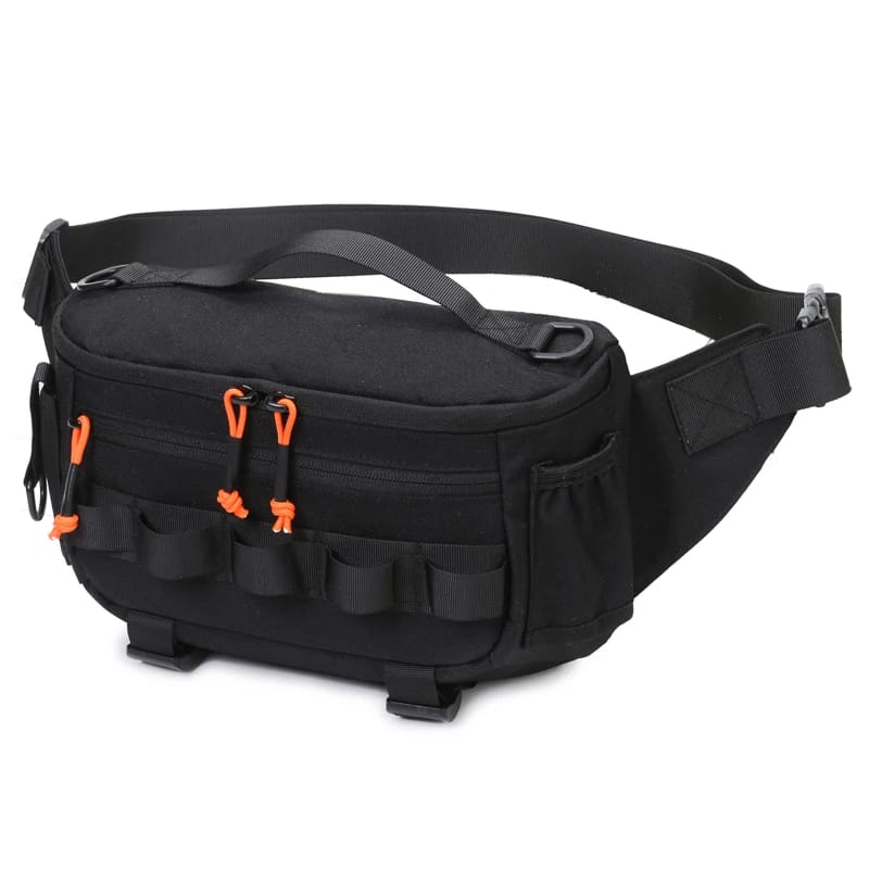 Riñonera táctica de pesca multicapa. Ideal para actividades al aire libre, viajes, deportes y senderismo. Puede usarse como bolso de hombro para guardar accesorios de pesca.
