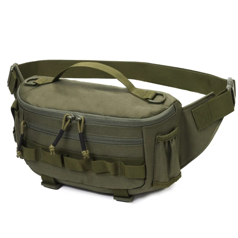 Riñonera táctica de pesca multicapa. Ideal para actividades al aire libre, viajes, deportes y senderismo. Puede usarse como bolso de hombro para guardar accesorios de pesca.