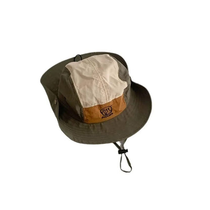 Gorro Pescador Infantil Bordado 2024, de Secado Rápido, Protección Solar con Ala Ancha para Niños y Niñas